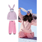 Damski Zestaw | Anorak z kapturem i spodnie z szerokimi nogawkami - Arkadya Outlet - Sets