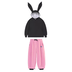 Damski Zestaw | Anorak z kapturem i spodnie z szerokimi nogawkami - Arkadya Outlet - Sets