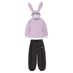 Damski Zestaw | Anorak z kapturem i spodnie z szerokimi nogawkami - Arkadya Outlet - Sets