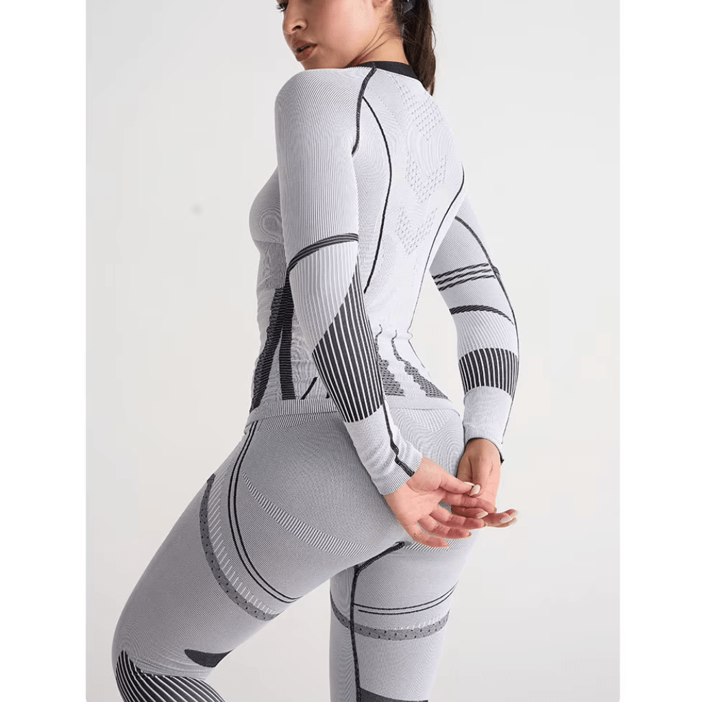 Damski Zestaw | Dopasowany krój z długim rękawem i legginsami - Arkadya Outlet - Sets