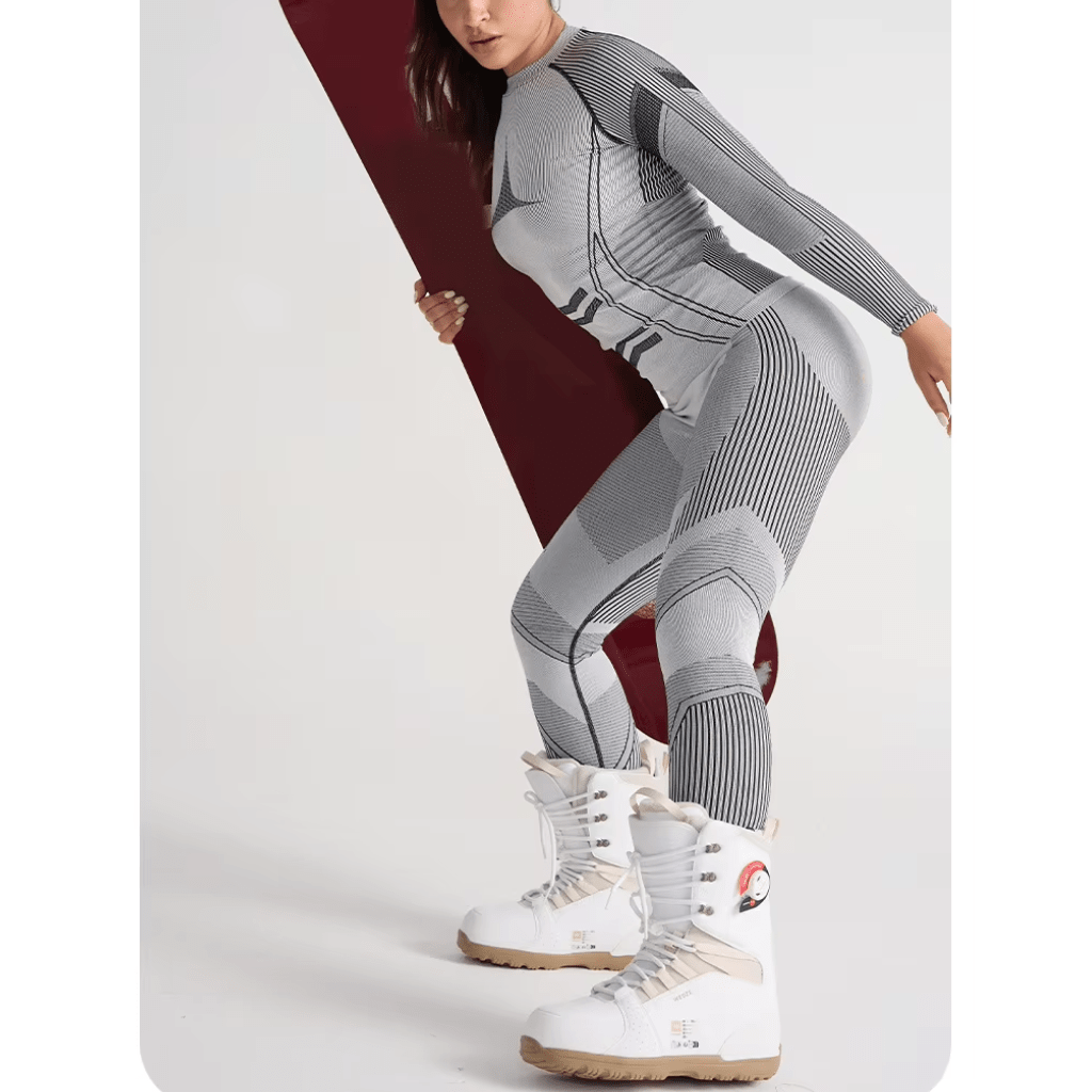 Damski Zestaw | Dopasowany krój z długim rękawem i legginsami - Arkadya Outlet - Sets