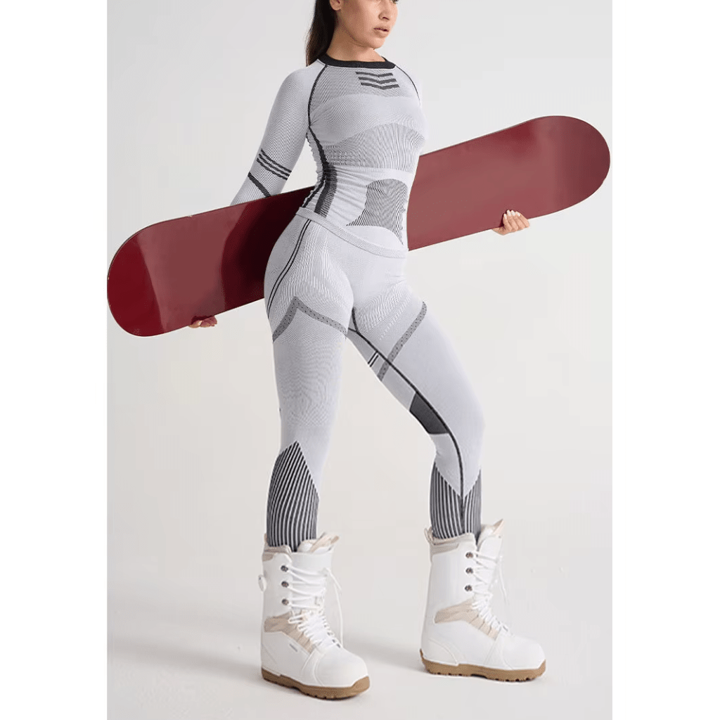Damski Zestaw | Dopasowany krój z długim rękawem i legginsami - Arkadya Outlet - Sets