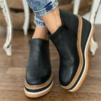 Damskie Botki Chelsea | Platforma i Boczny Zamek na Kostce - Arkadya Outlet - Boots