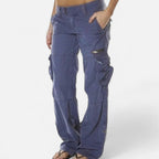 Damskie Spodnie Cargo | Szerokie Nogawki i Luźny Krój - Arkadya Outlet - Trousers
