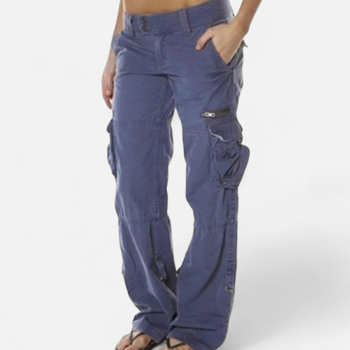 Damskie Spodnie Cargo | Szerokie Nogawki i Luźny Krój - Arkadya Outlet - Trousers
