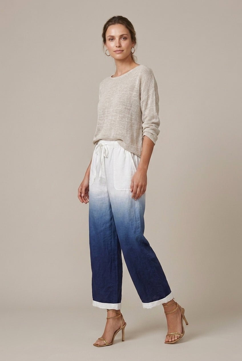 Damskie Spodnie Wide Leg | Luźny Krój z Regulowanym Pasem - Arkadya Outlet - Trousers
