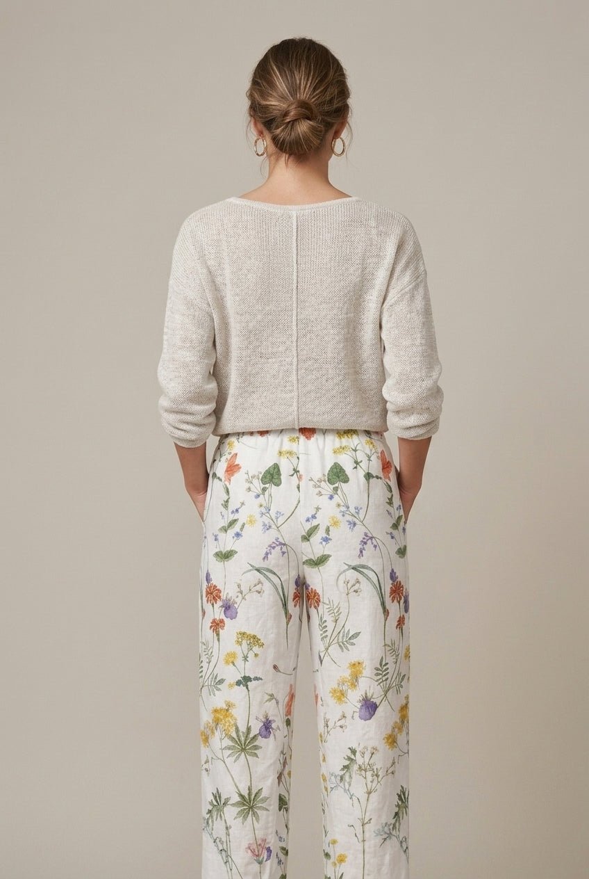 Damskie Spodnie Wide Leg | Luźny Krój z Regulowanym Pasem - Arkadya Outlet - Trousers