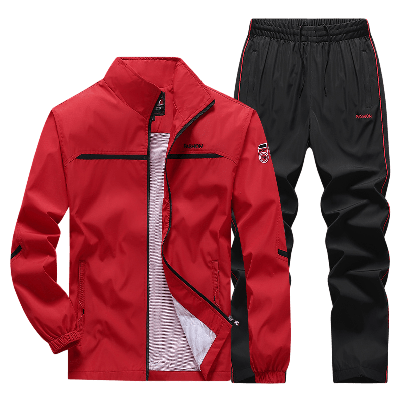 Dres komplet męski dwuczęściowy bluza na zamek i spodnie - Arkadya Outlet - Men Set