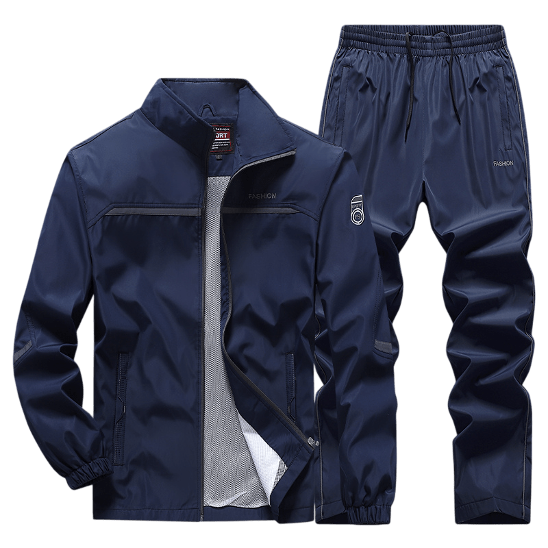 Dres komplet męski dwuczęściowy bluza na zamek i spodnie - Arkadya Outlet - Men Set