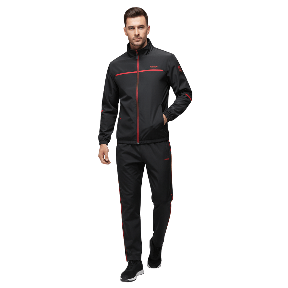 Dres komplet męski dwuczęściowy bluza na zamek i spodnie - Arkadya Outlet - Men Set