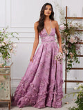 Elegancka sukienka damska w kroju A - line – rozkloszowana sylwetka - Arkadya Outlet - Women Maxi Dress