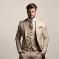 Garnitur Męski Trzyczęściowy | Krój Formalny na Ceremonie Ślubne - Arkadya Outlet - Suits