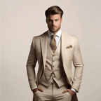 Garnitur Męski Trzyczęściowy | Krój Formalny na Ceremonie Ślubne - Arkadya Outlet - Suits
