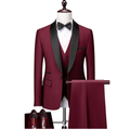 Garnitur męski trzyczęściowy z kołnierzem i kieszeniami - Arkadya Outlet - Men Suit