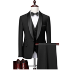 Garnitur męski trzyczęściowy z kołnierzem i kieszeniami - Arkadya Outlet - Men Suit