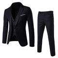 Garnitur trzyczęściowy męski krój slim formalny zestaw - Arkadya Outlet - Men Suit
