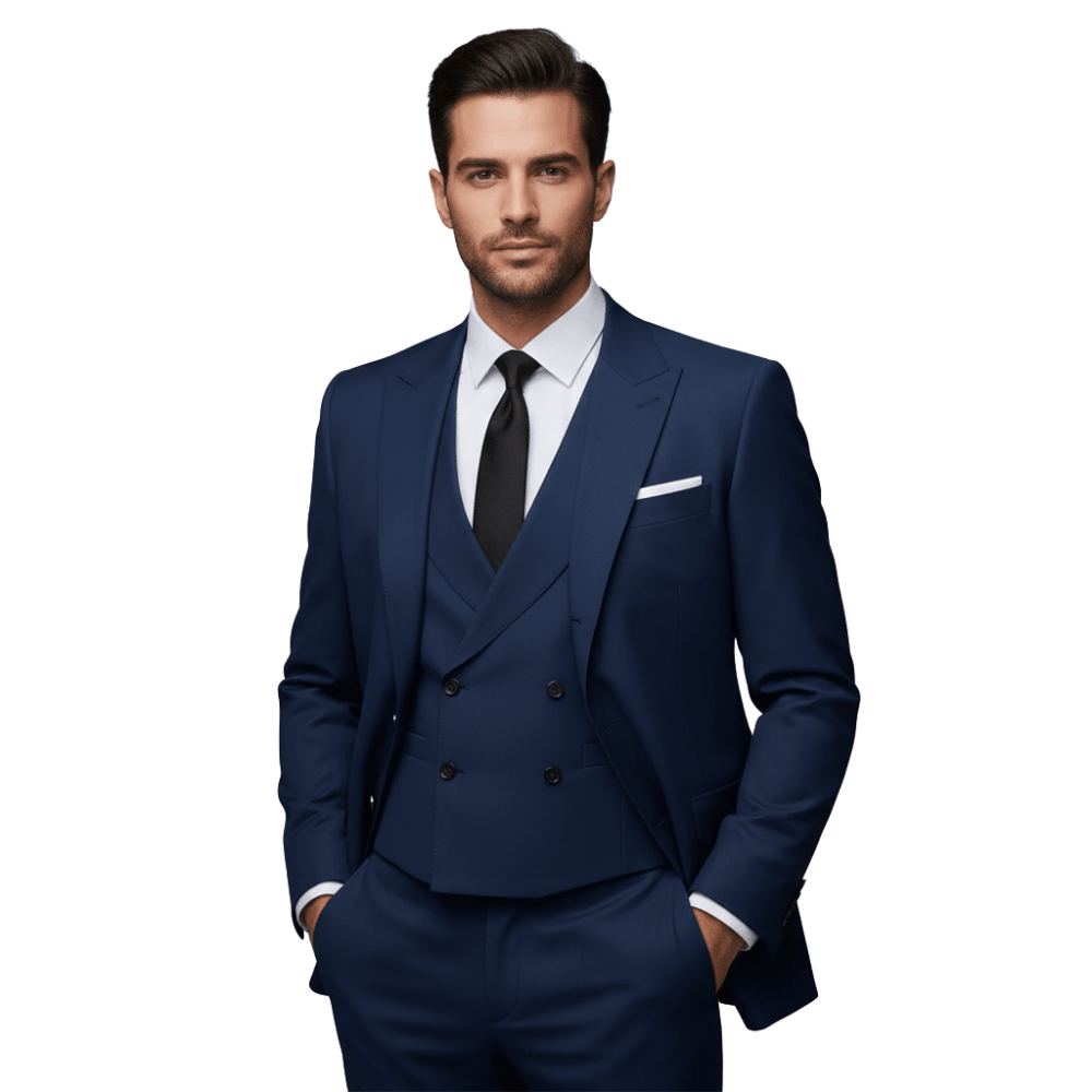 Garnitur Trzyczęściowy Męski Marynarka Kamizelka I Spodnie - Arkadya Outlet - Men Suit
