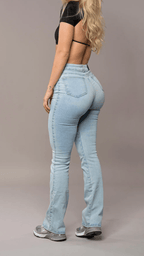 Jeansy damskie dzwony klasyczny krój - Arkadya Outlet - Women Pants