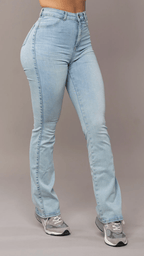 Jeansy damskie dzwony klasyczny krój - Arkadya Outlet - Women Pants