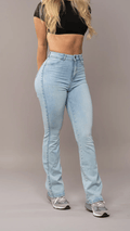 Jeansy damskie dzwony klasyczny krój - Arkadya Outlet - Women Pants