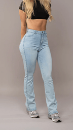 Jeansy damskie dzwony klasyczny krój - Arkadya Outlet - Women Pants