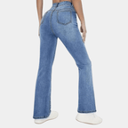 Jeansy damskie dzwony z wysokim stanem - Arkadya Outlet - Women Pants