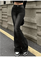 Jeansy damskie wysoki stan dopasowany krój - Arkadya Outlet - Women Pants