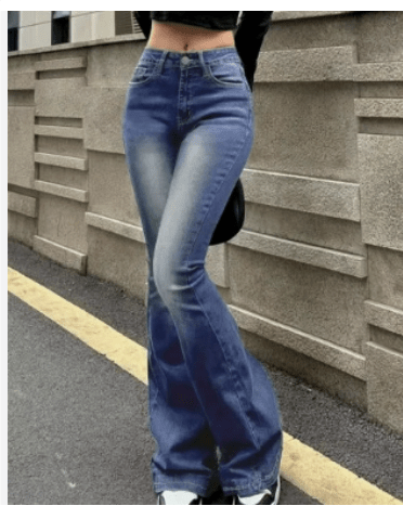 Jeansy damskie wysoki stan dopasowany krój - Arkadya Outlet - Women Pants