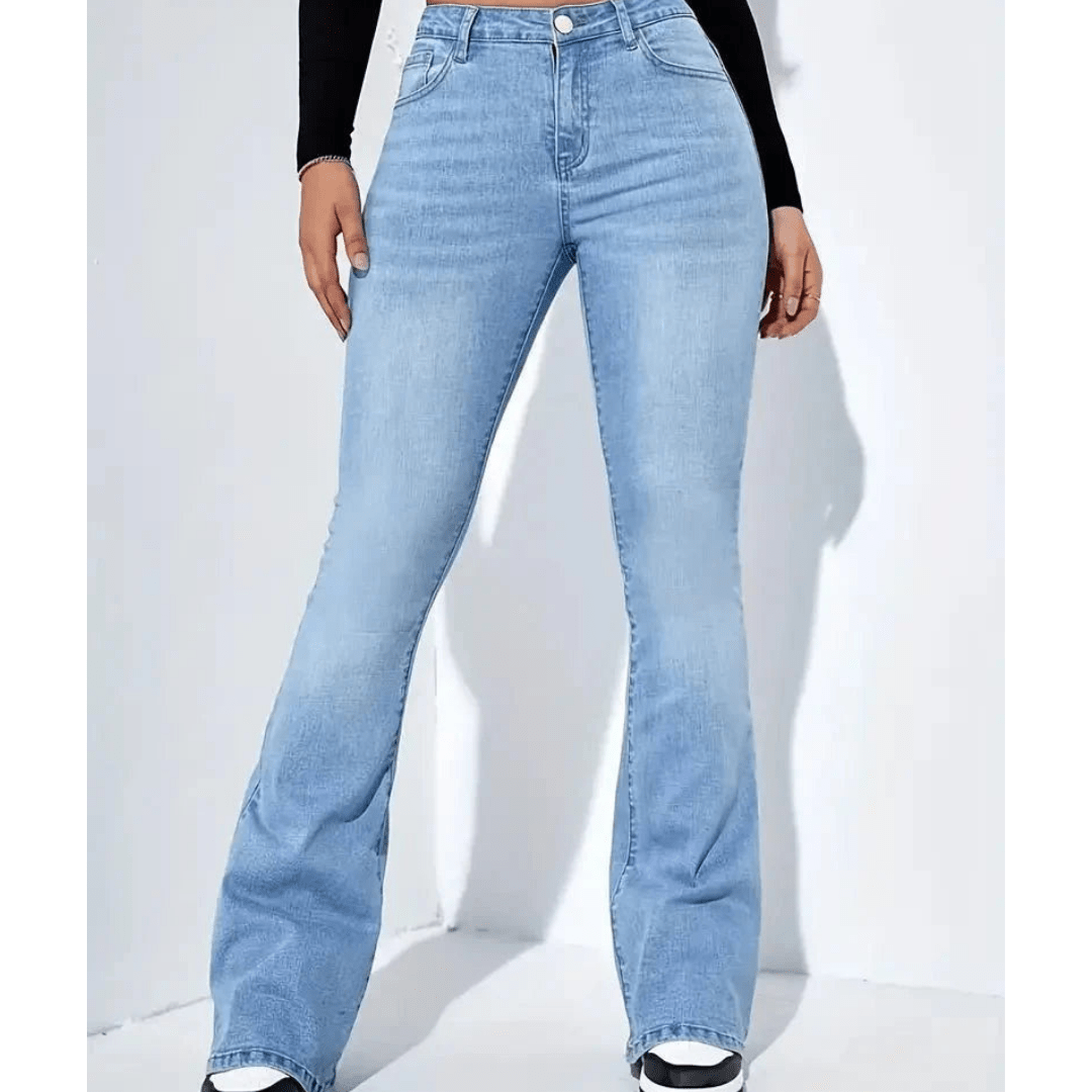 Jeansy damskie wysoki stan dopasowany krój - Arkadya Outlet - Women Pants