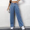 Jeansy damskie wysoki stan prosta nogawka - Arkadya Outlet - Women Pants