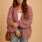 Kardigan Damski | Luźny krój z otwartym przodem bez zapięcia - Arkadya Outlet - Cardigans