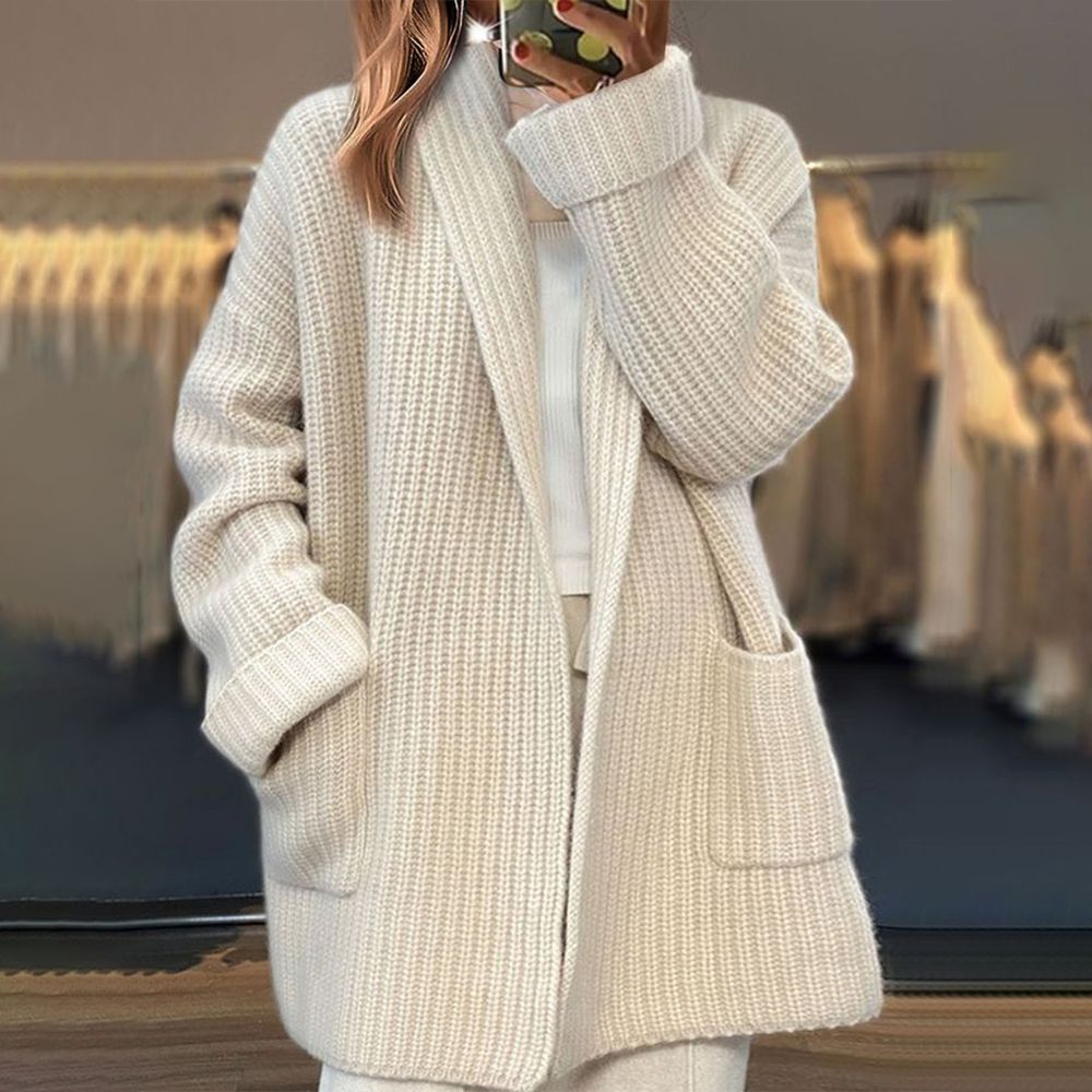 Kardigan Damski | Otwarty przód i długi rękaw na co dzień - Arkadya Outlet - Cardigans