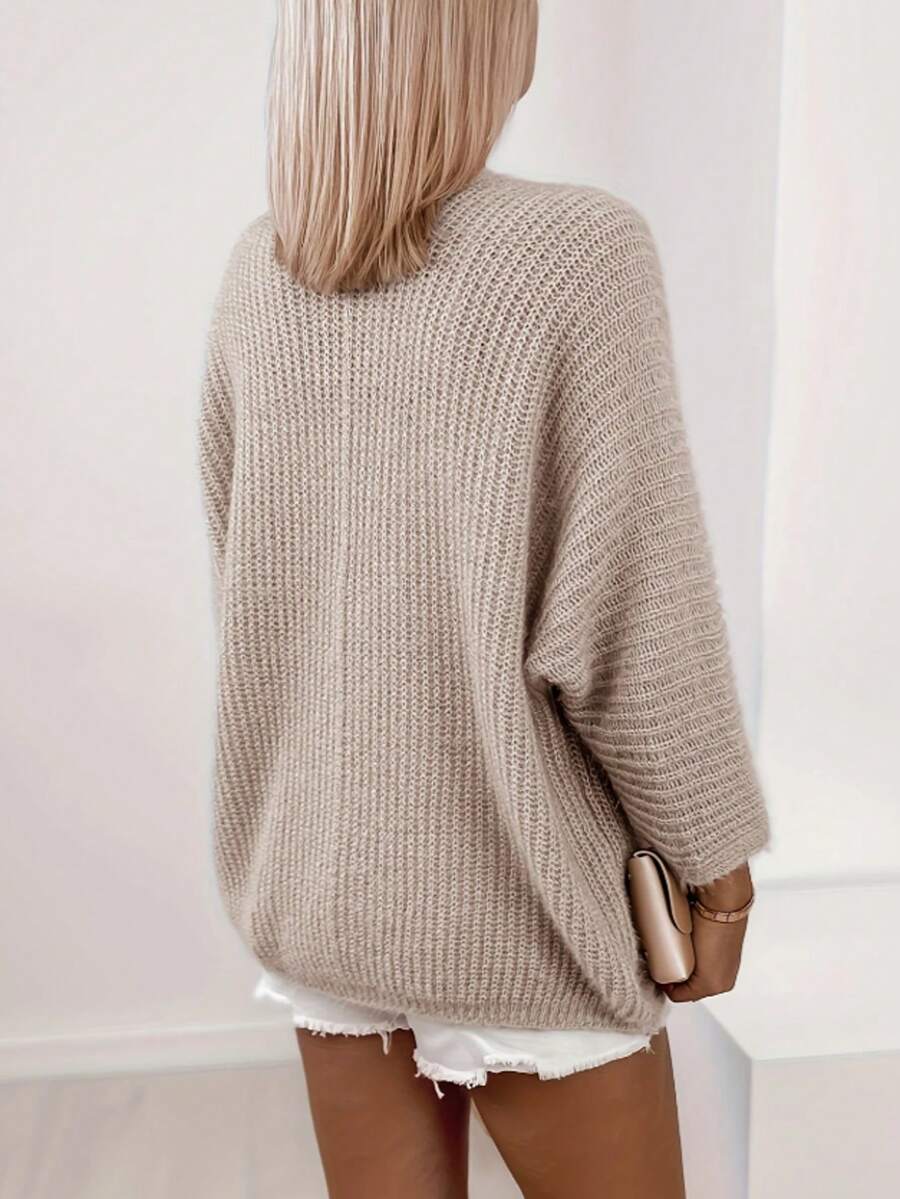 Kardigan Damski | Otwarty przód, rękawy nietoperz, długość midi - Arkadya Outlet - Cardigans