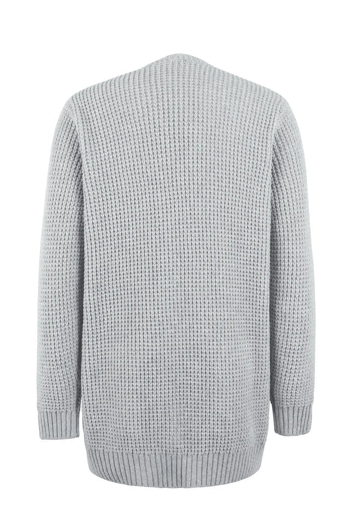 Kardigan Damski | Otwarty przód z długim rękawem i kieszeniami - Arkadya Outlet - Cardigans