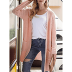 Kardigan Damski | Otwarty przód z długim rękawem i kieszeniami - Arkadya Outlet - Cardigans
