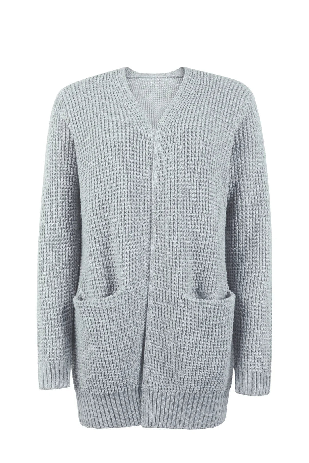 Kardigan Damski | Otwarty przód z długim rękawem i kieszeniami - Arkadya Outlet - Cardigans