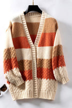 Kardigan damski oversize otwarty przód - Arkadya Outlet - Women Cardigan