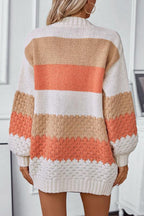 Kardigan damski oversize otwarty przód - Arkadya Outlet - Women Cardigan