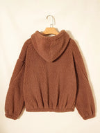 Kardigan damski z zamkiem swobodny krój - Arkadya Outlet - Women Jacket