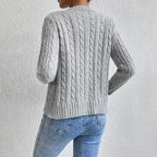 Kardigan Damski | Zapięcie na guziki z teksturowaną powierzchnią - Arkadya Outlet - Cardigans
