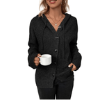 Kardigan Damski | Zapinany na Guziki z Otwartym Przodem - Arkadya Outlet - Cardigans