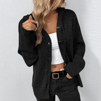 Kardigan Damski | Zapinany na Guziki z Otwartym Przodem - Arkadya Outlet - Cardigans