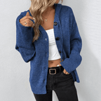 Kardigan Damski | Zapinany na Guziki z Otwartym Przodem - Arkadya Outlet - Cardigans