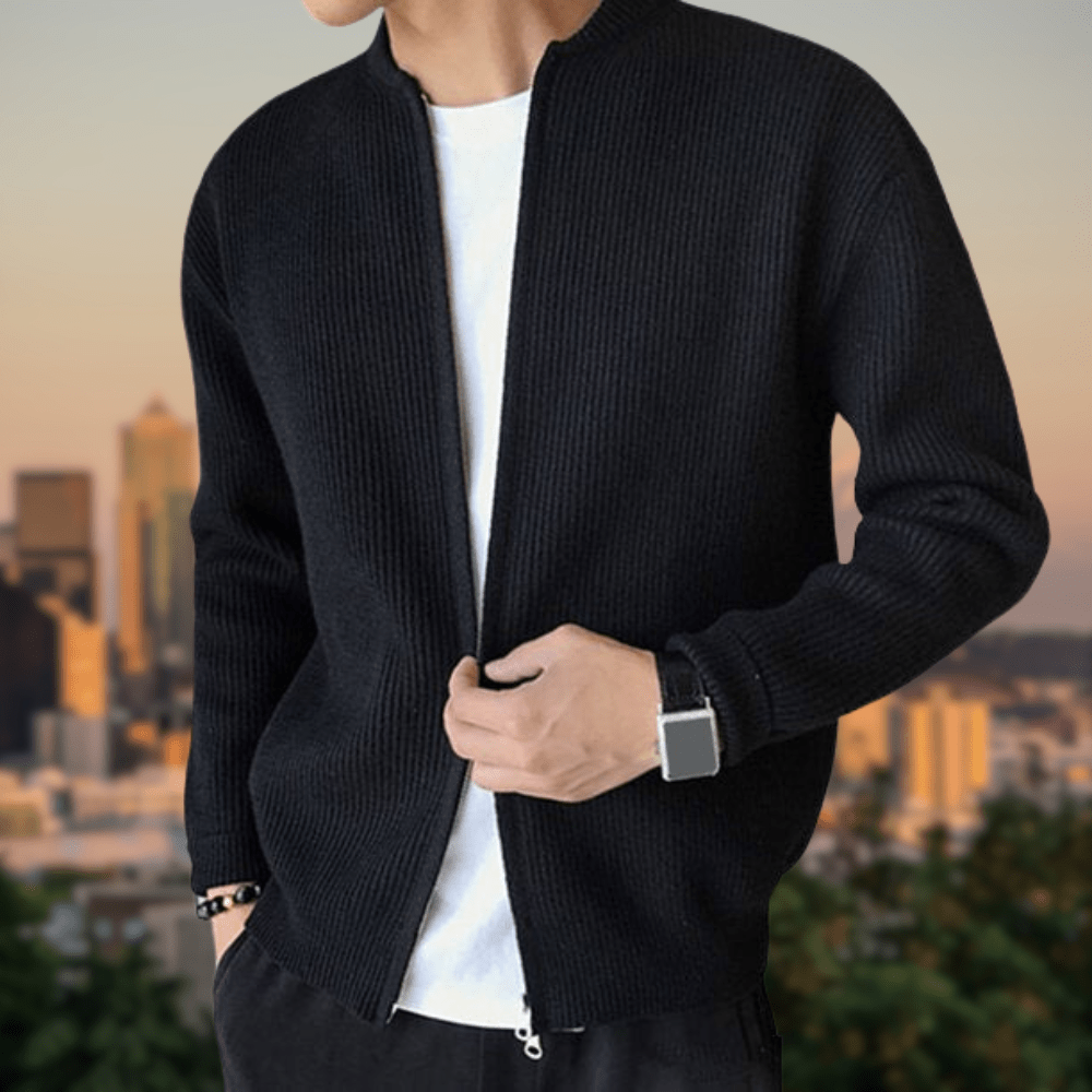 Kardigan Męski bez Rękawów | Dekolt w Serek i Krój Pull-Over - Arkadya Outlet - Cardigans