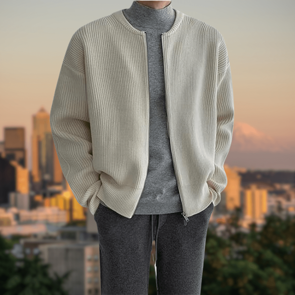 Kardigan Męski bez Rękawów | Dekolt w Serek i Krój Pull-Over - Arkadya Outlet - Cardigans