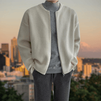 Kardigan Męski bez Rękawów | Dekolt w Serek i Krój Pull-Over - Arkadya Outlet - Cardigans
