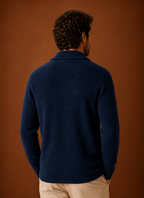 Kardigan Męski | Dwurzędowy krój relaxed z szalowym kołnierzem - Arkadya Outlet - Cardigans