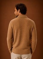 Kardigan Męski | Dwurzędowy krój relaxed z szalowym kołnierzem - Arkadya Outlet - Cardigans