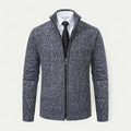Kardigan Męski Dzianinowa Konstrukcja Z Zamkiem Błyskawicznym - Arkadya Outlet - Men Cardigan