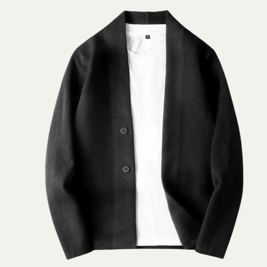 Kardigan męski dzianinowy dopasowany - Arkadya Outlet - Men Cardigan